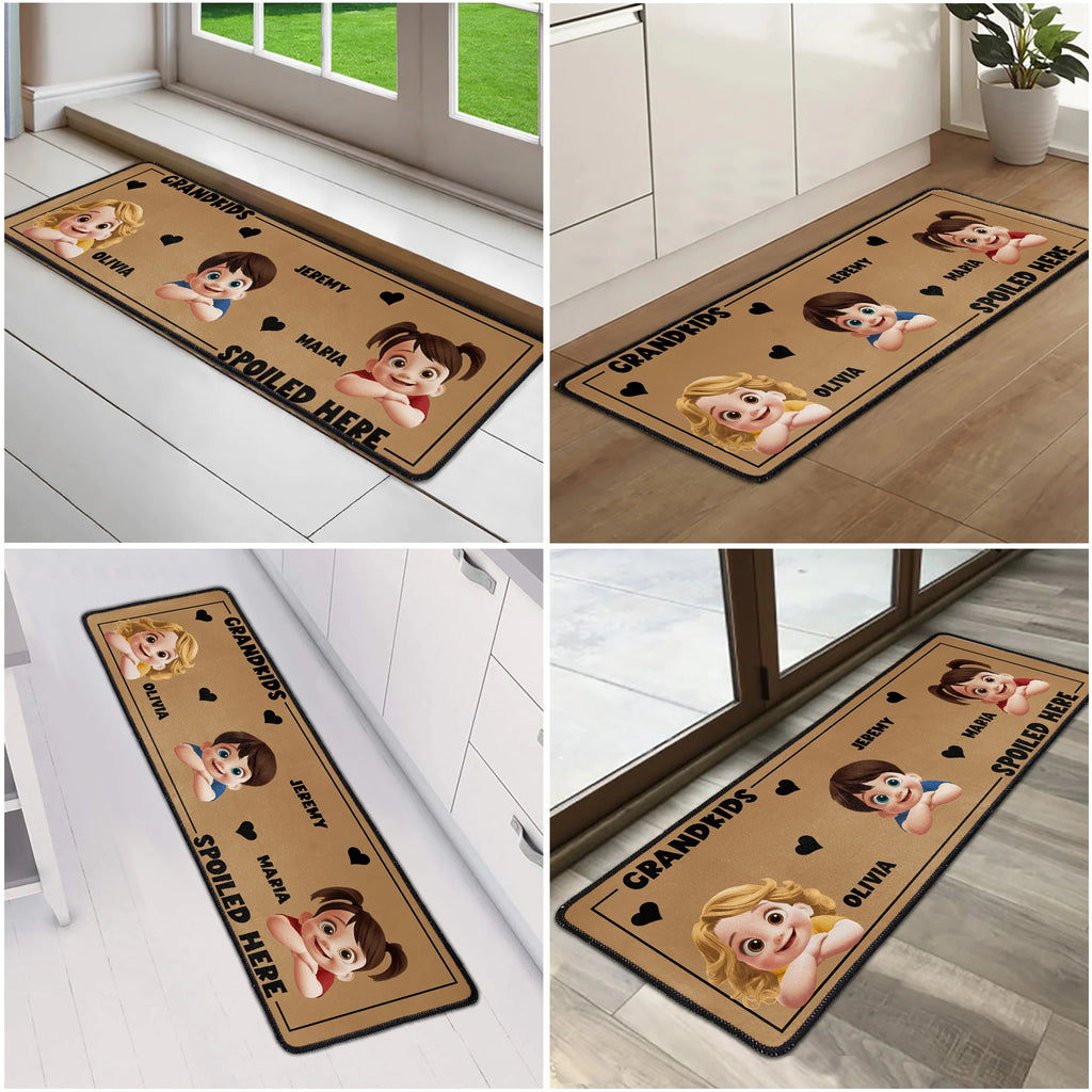 Grandkids Spoiled Here - Personalized Runner Rug