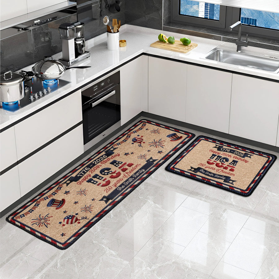 250 Years Of Freedom Born To Stand Free - Personalized Runner Rug