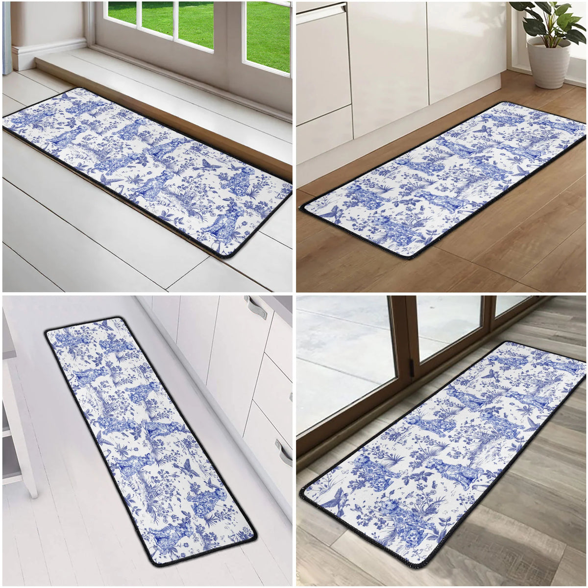Dog Toile De Jouy Style - Personalized Runner Rug