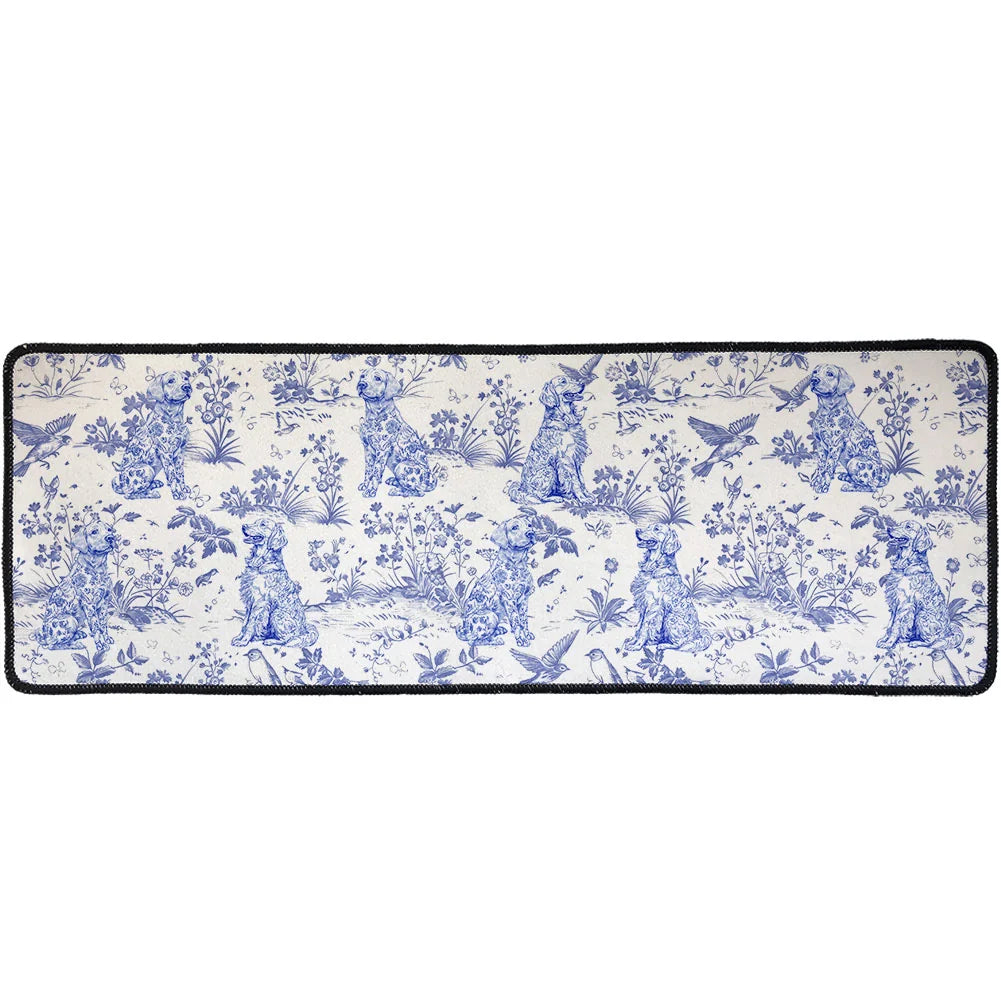 Dog Toile De Jouy Style - Personalized Runner Rug