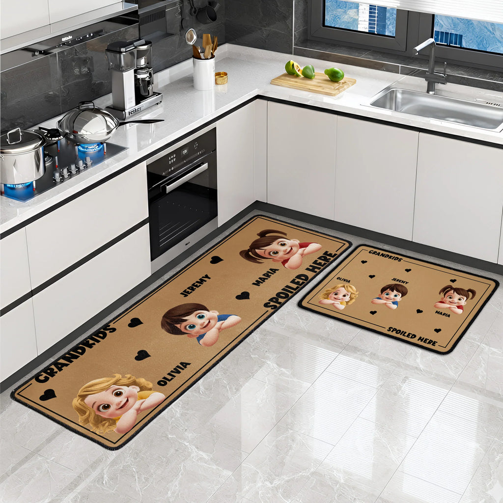 Grandkids Spoiled Here - Personalized Runner Rug