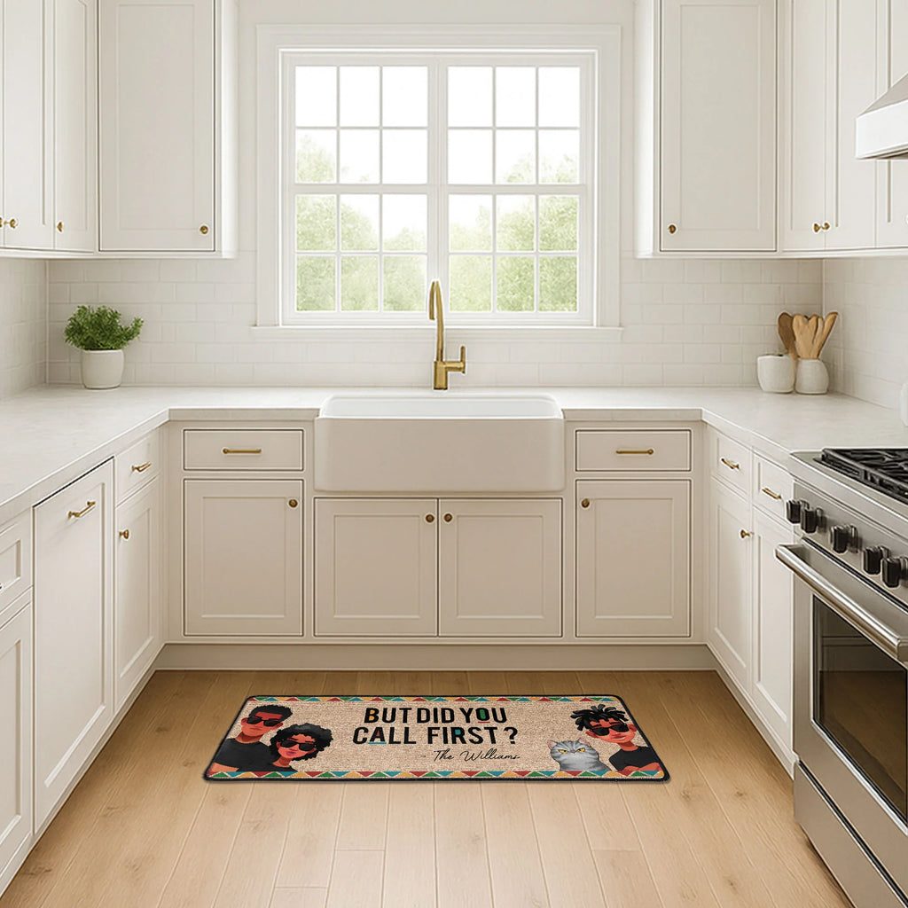 But Did You Call First? - Personalized Runner Rug